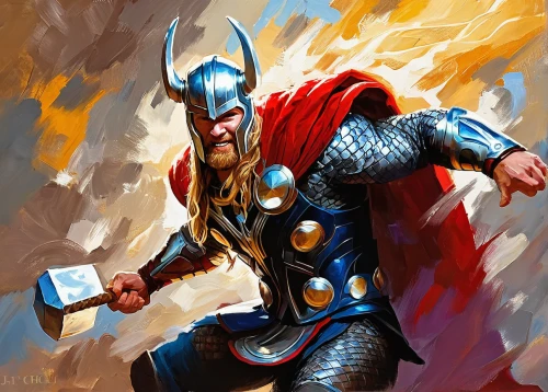 god of thunder,thor,norse,cleanup,marvel of peru,gauntlet,viking,avenger,capitanamerica,loki,aaa,odin,iron,fantasy warrior,wall,heroic fantasy,sparta,ironman,crusader,lokportrait,Conceptual Art,Oil color,Oil Color 22