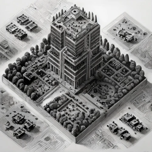 metropolis,city blocks,skyscraper town,escher,kirrarchitecture,urban design,urban development,building honeycomb,isometric,city buildings,destroyed city,factory bricks,mixed-use,ancient city,skyscraper,urbanization,to build,gunkanjima,urban towers,escher village,Art sketch,Art sketch,Concept