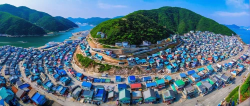 cube stilt houses,floating huts,360 ° panorama,teal blue asia,huashan,hanging houses,stilt houses,fishing village,danyang eight scenic,tent camp,pano,tourist camp,tents,guilin,vietnam,chinese background,mountain settlement,huts,vietnam vnd,china,Illustration,Paper based,Paper Based 09