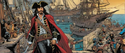 east indiaman,pirate,piracy,caravel,christopher columbus,galleon,pirates,mayflower,columbus day,conquistador,athos,guy fawkes,pirate treasure,admiral von tromp,thorin,captain,heroic fantasy,ship releases,carrack,pirate flag,Illustration,American Style,American Style 04