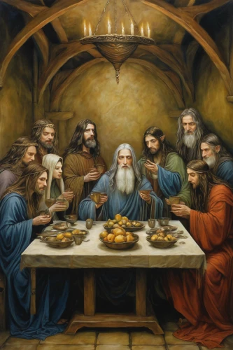 holy supper,last supper,christ feast,pentecost,twelve apostle,nativity of jesus,nativity of christ,the third sunday of advent,disciples,the second sunday of advent,the first sunday of advent,wise men,benediction of god the father,fourth advent,eucharist,third advent,the abbot of olib,soup kitchen,holy communion,candlemas,Illustration,Realistic Fantasy,Realistic Fantasy 14