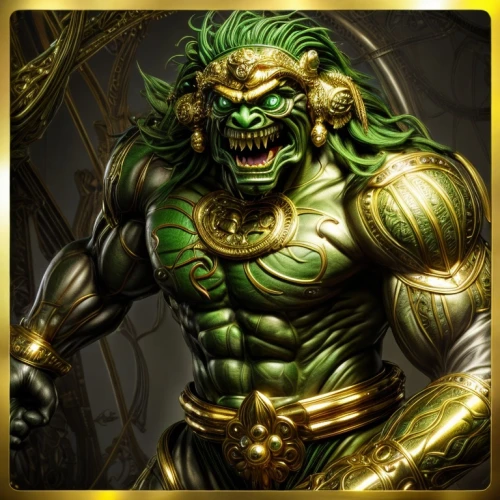 avenger hulk hero,green goblin,orc,aaa,green skin,patrol,aa,hulk,poseidon god face,cleanup,incredible hulk,greed,thane,leopard's bane,ogre,rotglühender poker,lopushok,green,competition event,ork,Common,Common,Natural