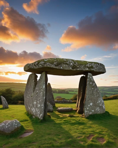 lanyon quoit,dolmen,megalithic,megaliths,burial chamber,neolithic,stone henge,chambered cairn,stone circle,natural arch,megalith,stone circles,spring equinox,standing stones,ireland,summer solstice,background with stones,druids,neo-stone age,round arch,Art,Classical Oil Painting,Classical Oil Painting 31