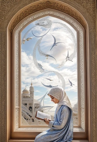 window with sea view,doves of peace,dove of peace,window to the world,ibn tulun,praying woman,woman praying,window view,essaouira,world digital painting,sicily window,the annunciation,arabic background,girl in a historic way,oil painting on canvas,the window,photo manipulation,islamic girl,doves and pigeons,the hassan ii mosque,Common,Common,Fashion