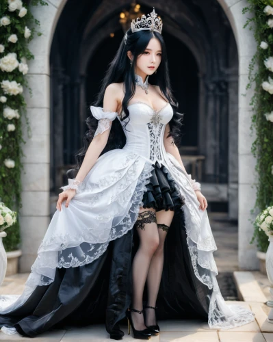 bridal clothing,white rose snow queen,gothic dress,silver wedding,bridal dress,gothic fashion,bridal,dead bride,bride,wedding dress,sun bride,ball gown,cinderella,fairy queen,gothic style,crow queen,snow white,wedding dresses,wedding dress train,cosplay image,Photography,Fashion Photography,Fashion Photography 04