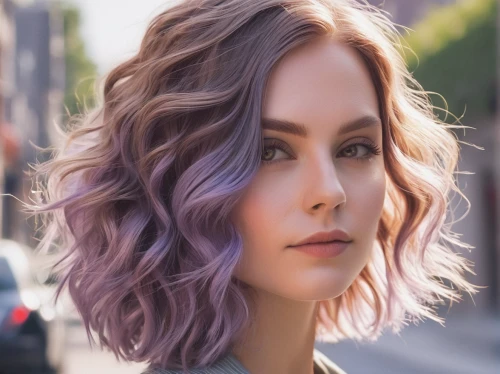 light purple,mauve,natural color,trend color,lilac,california lilac,color 1,purple lilac,hair coloring,purple,cg,pink-purple,purple and pink,layered hair,asymmetric cut,artificial hair integrations,violet colour,violet,dusky pink,artist color,Art,Artistic Painting,Artistic Painting 48