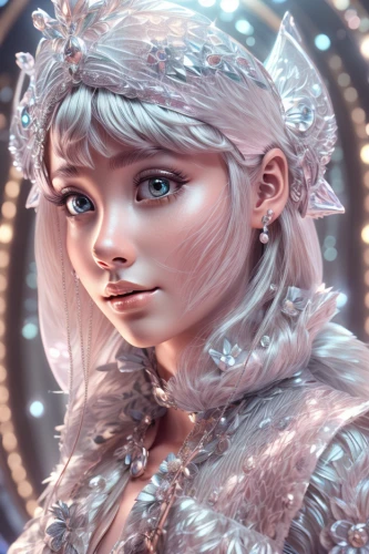 elsa,the snow queen,ice queen,violet head elf,elf,ice princess,white rose snow queen,fantasy portrait,ice crystal,winterblueher,crystalline,aurora,cinderella,frozen,suit of the snow maiden,elven,father frost,fae,frost,eglantine