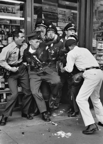 riot,13 august 1961,world war ii,protest,police work,clash,non-violence,stonewall,police check,bystander,police,skirmish,prohibition,violence,common law,nypd,protesters,1950's,lynching,arrest,Illustration,Japanese style,Japanese Style 11