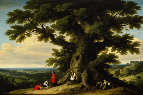 girl with tree,robert duncanson,the girl next to the tree,hunting scene,oak tree,mulberry family,flourishing tree,adam and eve,two oaks,the branches of the tree,family tree,rosewood tree,groenendael,plane-tree family,dutch landscape,forest landscape,elm tree,landseer,tree with swing,trees with stitching,Art,Classical Oil Painting,Classical Oil Painting 26