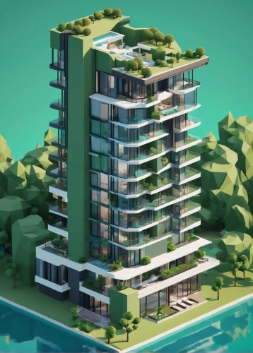 artificial island,residential tower,floating island,floating islands,artificial islands,condominium,apartment building,apartment block,seaside resort,eco hotel,eco-construction,sky apartment,condo,diamond lagoon,apartment complex,aqua studio,apartments,tropical house,3d rendering,high-rise building,Unique,3D,Low Poly