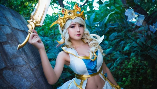 tiber riven,cosplay image,cosplay,lux,poker primrose,elza,nami,cassiopeia,cosplayer,phuquy,athena,tiana,priestess,asian costume,elf,xiaochi,golden crown,tiger lily,elsa,sword lily,Photography,Black and white photography,Black and White Photography 13