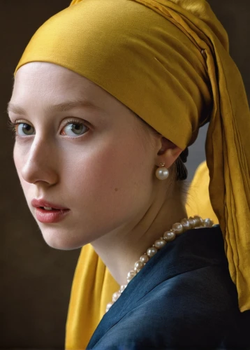 girl with a pearl earring,turban,headscarf,portrait of a girl,girl with cloth,young girl,girl in a historic way,mystical portrait of a girl,young model istanbul,ukrainian,ancient egyptian girl,beautiful bonnet,beret,child portrait,girl portrait,regard,girl wearing hat,tilda,clementine,tudor,Photography,Documentary Photography,Documentary Photography 10
