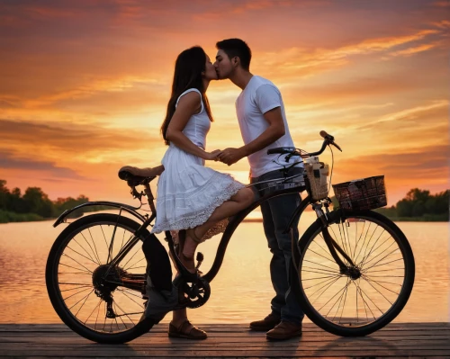 tandem bicycle,romantic scene,loving couple sunrise,tandem bike,bicycle ride,bicycle,bicycle riding,romantic portrait,bicycling,bike tandem,amorous,bicycles,vintage couple silhouette,honeymoon,bicycle part,couple in love,woman bicycle,bicycle clothing,love in air,love couple,Illustration,Abstract Fantasy,Abstract Fantasy 19