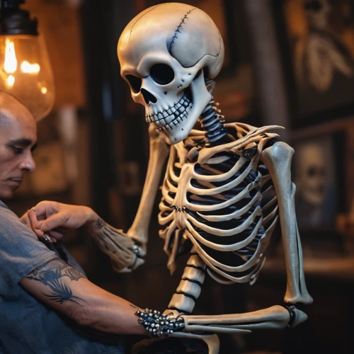 tattoo artist,vintage skeleton,prosthetics,chiropractor,body painting,human skeleton,anatomical,body art,skeleltt,skull sculpture,body piercing,bodypainting,tattoos,skull allover,a wax dummy,skeleton hand,body jewelry,articulated manikin,grave jewelry,arm wrestling,Photography,General,Natural