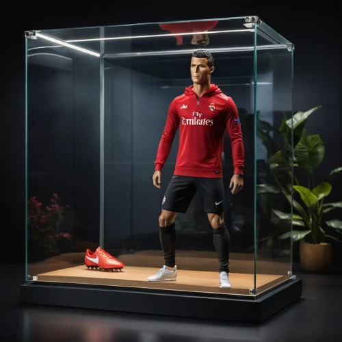 display case,vitrine,cristiano,3d figure,ronaldo,store window,will free enclosure,speed display,display window,display,action figure,display dummy,plastic model,shop-window,fifa 2018,transparent material,diorama,the statue,3d mockup,actionfigure,Photography,General,Cinematic