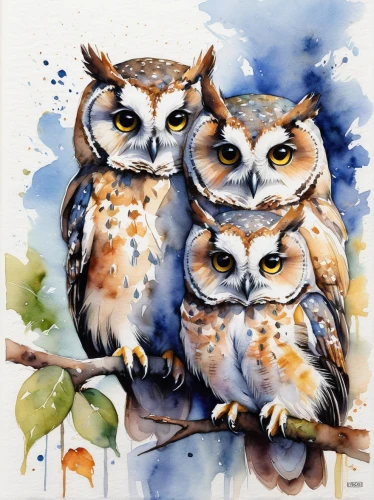 couple boy and girl owl,owls,owl art,owlets,great horned owls,halloween owls,owl nature,watercolor painting,owl pattern,owl,watercolor,owl drawing,owl eyes,watercolour,watercolor paint,whimsical animals,owlet,boobook owl,siberian owl,watercolor pencils,Conceptual Art,Sci-Fi,Sci-Fi 05