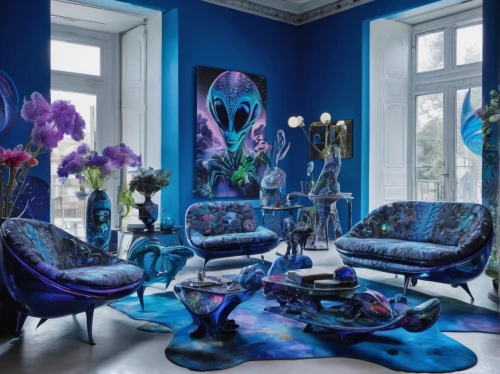 blue room,blue passion flower butterflies,mazarine blue,majorelle blue,blue peacock,cobalt blue,interior decor,interior decoration,blue passion flower,chaise lounge,decor,ornate room,aquarium decor,great room,sitting room,decorates,blue violet,interior design,royal blue,himilayan blue poppy,Conceptual Art,Sci-Fi,Sci-Fi 13