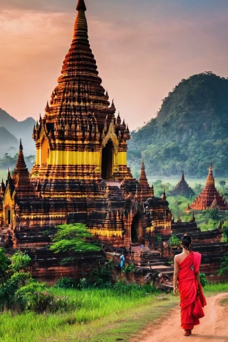 myanmar,bagan,cambodia,theravada buddhism,burma,buddhist temple complex thailand,southeast asia,chiang mai,somtum,buddhists monks,chiang rai,ayutthaya,laos,nepal,buddhists,kuthodaw pagoda,thukpa,phra nakhon si ayutthaya,thai,thailad,Illustration,Realistic Fantasy,Realistic Fantasy 37