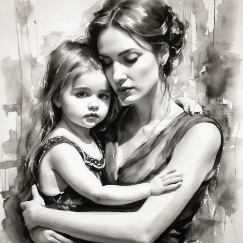 little girl and mother,charcoal drawing,mother and daughter,capricorn mother and child,charcoal pencil,mother with child,mother and child,mother's,mom and daughter,oil painting,oil painting on canvas,mother,charcoal,graphite,watercolor painting,baby with mom,photo painting,pencil drawings,pencil drawing,motherhood,Illustration,Paper based,Paper Based 11