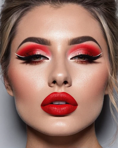 lip liner,red lips,rouge,vintage makeup,makeup artist,red lipstick,red tones,poppy red,retouching,bright red,makeup,women's cosmetics,contour,eyes makeup,beauty face skin,salmon red,coral red,airbrushed,silk red,lipstick,Conceptual Art,Sci-Fi,Sci-Fi 12