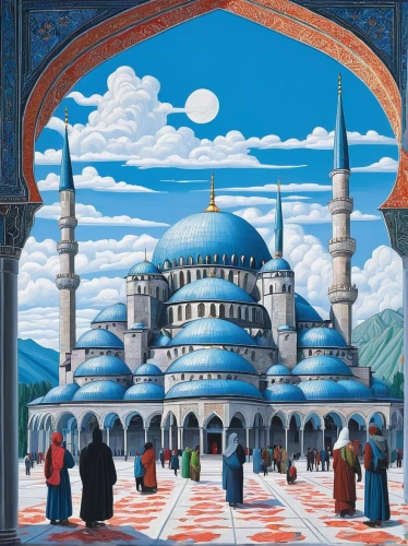 blue mosque,sultan ahmed mosque,grand mosque,sultan ahmet mosque,big mosque,mosques,city mosque,alabaster mosque,muhammad-ali-mosque,mosque,constantinople,hagia sofia,star mosque,sultan ahmed,islamic architectural,ramazan mosque,sultanahmet,hagia sophia mosque,khokhloma painting,istanbul,Conceptual Art,Daily,Daily 29