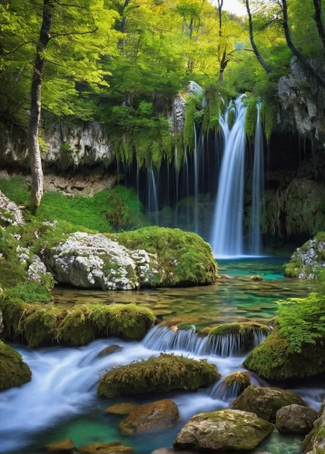 mountain spring,green waterfall,plitvice,croatia,green trees with water,mountain stream,the chubu sangaku national park,flowing water,waterfalls,natural scenery,krka national park,nature landscape,beautiful landscape,fairytale forest,water flowing,water fall,green landscape,a small waterfall,water spring,landscapes beautiful,Photography,Fashion Photography,Fashion Photography 24
