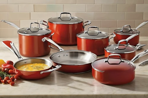 pots and pans,cookware and bakeware,copper cookware,fondue,saucepan,stovetop kettle,red cooking,cooking pot,soup bunch,stock pot,sauce pan,teapots,vegetable pan,tomato soup,cooking utensils,kitchenware,stewed tomatoes,sauté pan,kettles,hamburger set,Conceptual Art,Oil color,Oil Color 22