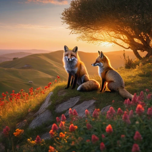 foxes,fox stacked animals,fox hunting,cute fox,animal film,red fox,garden-fox tail,corgis,fox with cub,anthropomorphized animals,cute animals,south american gray fox,fox,whimsical animals,redfox,adorable fox,springtime background,loving couple sunrise,fantasy picture,child fox,Photography,General,Natural