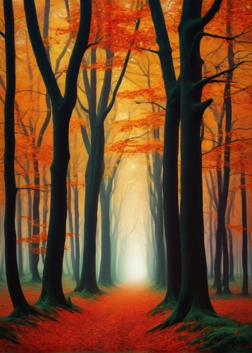 autumn forest,deciduous forest,autumn background,forest landscape,germany forest,beech trees,forest of dreams,enchanted forest,autumn landscape,forest background,foggy forest,autumn trees,autumn scenery,beech forest,halloween bare trees,light of autumn,fairytale forest,mixed forest,forest glade,autumn fog,Art,Artistic Painting,Artistic Painting 20