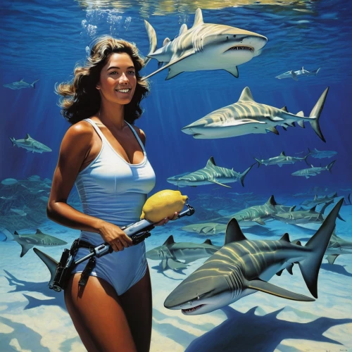 girl with a dolphin,underwater sports,sawfish,sea foods,trainer with dolphin,nurse shark,sharks,wide sawfish,underwater world,aquarium,underwater background,hawaii doctor fish,manta rays,stingrays,surf fishing,tiger shark,remora,marine life,recreational fishing,tropical fish,Conceptual Art,Sci-Fi,Sci-Fi 18