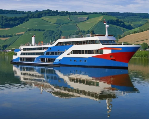 passenger ship,cruiseferry,danube cruise,mosel,coastal motor ship,passenger ferry,rurtalsperre,ferry boat,mosel loop,moselle river,rhine shipping,lake lucerne region,troopship,hurtigruten,riverboat,multihull,water transportation,ferry,lucerne,seagoing vessel,Art,Artistic Painting,Artistic Painting 45