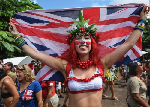 union flag,hula,aloha,hawaiian,patriotic,british flag,flags and pennants,brazil carnival,polynesian girl,legalization,polynesian,flag bunting,luau,world jamboree,mai tai,british,patriotism,brazilianwoman,buy weed canada,tahiti,Illustration,Retro,Retro 14