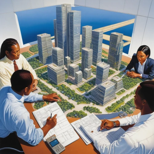 business world,african businessman,urban development,corporate headquarters,black businessman,business centre,property exhibition,financial world,establishing a business,smart city,real-estate,conference room table,business people,boardroom,white-collar worker,business district,business concept,financial equalization,company headquarters,corporation,Conceptual Art,Sci-Fi,Sci-Fi 21