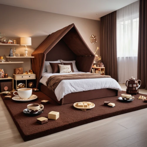 japanese-style room,room newborn,boutique hotel,danish room,baby bed,sleeping room,luxury hotel,modern room,great room,bedroom,canopy bed,render,bedding,bed,3d rendering,bed frame,wooden floor,interior decoration,infant bed,scandinavian style,Photography,General,Natural