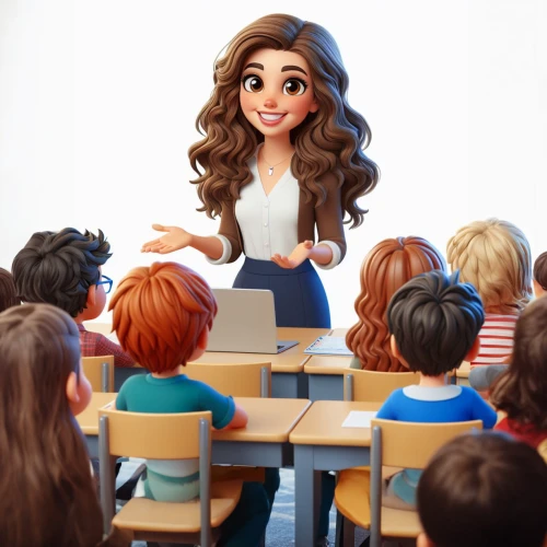 classroom training,teacher,classroom,teaching,kids illustration,children learning,kindergarten,preschool,girl with speech bubble,school enrollment,language school,teachers,education,cute cartoon image,children's background,montessori,child care worker,tutoring,cute cartoon character,cartoon people