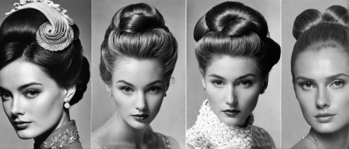 artificial hair integrations,bouffant,hairstyles,airbrushed,updo,effect pop art,chignon,hair iron,model years 1958 to 1967,pompadour,curlers,hair loss,vintage makeup,hairdressing,women's cosmetics,retro women,vintage women,hair shear,queen crown,beauty icons,Photography,Black and white photography,Black and White Photography 10