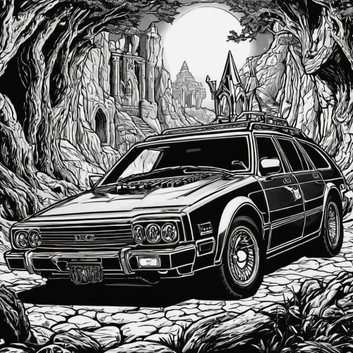 muscle car cartoon,audi 80,ford granada,toyota ae85,audi quattro,moon car,car drawing,ghost car,datsun 510,3d car wallpaper,amc eagle,dacia,audi 100,nissan skyline,cars cemetry,ford cortina,honda legend,pontiac tempest,alfa romeo 75,ghost car rally,Illustration,Black and White,Black and White 14