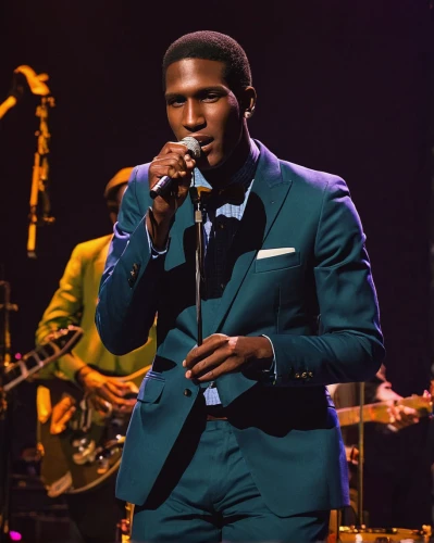 keith-albee theatre,a black man on a suit,jazz singer,blues and jazz singer,microphone stand,live performance,blues harp,collard greens,black businessman,jazz it up,man with saxophone,performing,men's suit,silk tie,beatenberg,black male,the suit,black professional,music on your smartphone,african american male,Conceptual Art,Daily,Daily 18