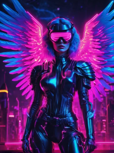 cyberpunk,cyber glasses,archangel,masquerade,nova,electro,magenta,futuristic,black angel,birds of prey-night,ultraviolet,cyber,pink vector,business angel,80s,oculus,uv,neon arrows,80's design,neon,Conceptual Art,Sci-Fi,Sci-Fi 27