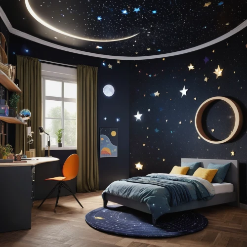 kids room,sky space concept,children's bedroom,sleeping room,boy's room picture,starry sky,great room,space,outer space,starry night,star chart,starry,space art,colorful stars,starscape,baby room,sky apartment,stars and moon,deep space,out space,Photography,General,Natural