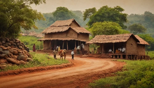 traditional village,mud village,siem reap,village life,cambodia,people of uganda,rural landscape,benin,village scene,cameroon,villages,traditional house,rwanda,nomadic people,laos,vietnam,viet nam,huts,road through village,rural area,Photography,General,Cinematic