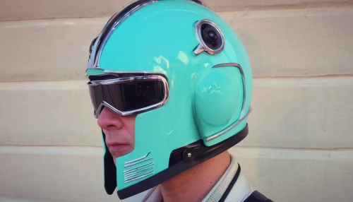 motorcycle helmet,batting helmet,turquoise leather,cricket helmet,face shield,bicycle helmet,helmet,casque,climbing helmet,construction helmet,safety helmet,helmets,sport climbing helmet,equestrian helmet,lacrosse helmet,football helmet,motorcycle racer,astronaut helmet,helm,face protection,Conceptual Art,Sci-Fi,Sci-Fi 29