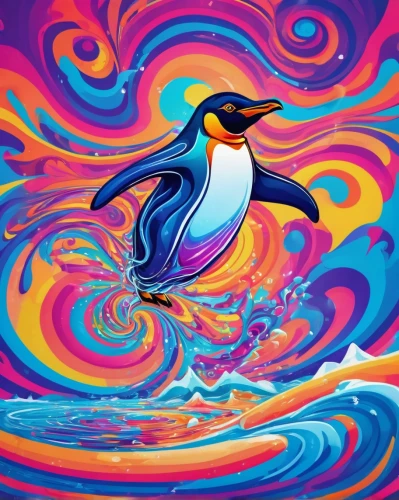 colorful background,colorful birds,penguin,fairy penguin,dolphin background,gentoo,sea bird,birds of the sea,tux,background colorful,flying penguin,linux,adã©lie penguin,puffin,bird painting,wall,orca,colorful water,seabird,sea swallow,Conceptual Art,Oil color,Oil Color 23