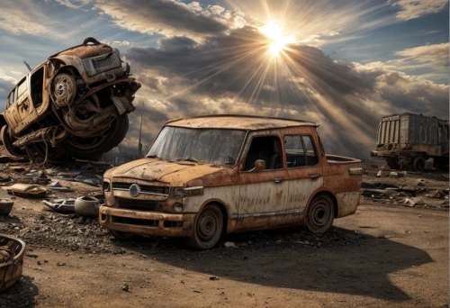 scrap yard,scrapyard,scrap truck,abandoned international truck,scrap iron,salvage yard,scrap car,junk yard,ford f-series,abandoned old international truck,junkyard,rust truck,scrap dealer,bucket wheel excavators,scrap metal,heavy equipment,concrete mixer,construction vehicle,heavy machinery,post-apocalyptic landscape,Common,Common,Natural