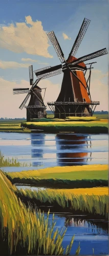 dutch windmill,dutch landscape,the windmills,kinderdijk,windmill,dutch mill,windmills,wind mill,wind mills,holland,north holland,dutch,the netherlands,historic windmill,delft,polder,netherlands,drotning holm,old windmill,painting technique,Photography,Documentary Photography,Documentary Photography 33