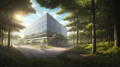 cube house,cubic house,house in the forest,futuristic architecture,eco hotel,glass building,solar cell base,modern architecture,office building,eco-construction,forest workplace,3d rendering,cube background,residential tower,modern house,modern office,modern building,office buildings,hahnenfu greenhouse,futuristic landscape