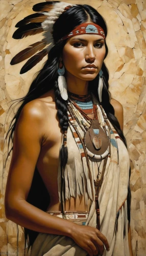 the american indian,american indian,cherokee,native american,indigenous painting,anasazi,amerindien,native,pocahontas,buckskin,first nation,tribal chief,aborigine,indigenous,warrior woman,chief cook,indigenous culture,shamanism,indian headdress,cheyenne,Illustration,Realistic Fantasy,Realistic Fantasy 09