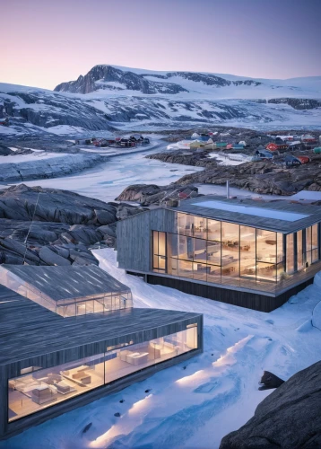 nuuk,greenland,the polar circle,icelandic houses,cube stilt houses,ice hotel,cubic house,antarctic,antarctic flora,snowhotel,thermokarst,glass facades,arctic antarctica,antarctica,glass facade,glass building,south pole,nunatak,antartica,nordland,Conceptual Art,Fantasy,Fantasy 17