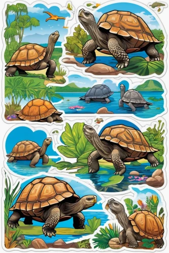 turtle pattern,tortoises,turtles,trachemys,stacked turtles,water turtle,tortoise,turtle,land turtle,terrapin,macrochelys,painted turtle,animal stickers,tropical animals,galapagos islands,aquatic animals,water lily plate,playmat,galapagos,jigsaw puzzle,Unique,Design,Sticker