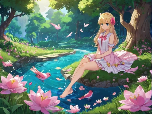 spring background,springtime background,sea of flowers,seerose,flower background,flora,japanese sakura background,summer background,summer day,idyllic,field of flowers,falling flowers,fantasia,summer bloom,sakura background,flower fairy,girl in flowers,blooming field,floral background,lilly pond,Unique,3D,Isometric
